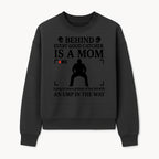 Behind Every Good Catcher Is A Mom - Humorous Sports Mom Shirt, Perfect for Catcher Moms, Softball/ Baseball Gifts - Sweatshirt 1758558743726.jpg