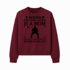 Behind Every Good Catcher Is A Mom - Humorous Sports Mom Shirt, Perfect for Catcher Moms, Softball/ Baseball Gifts - Sweatshirt 1758558744399.jpg
