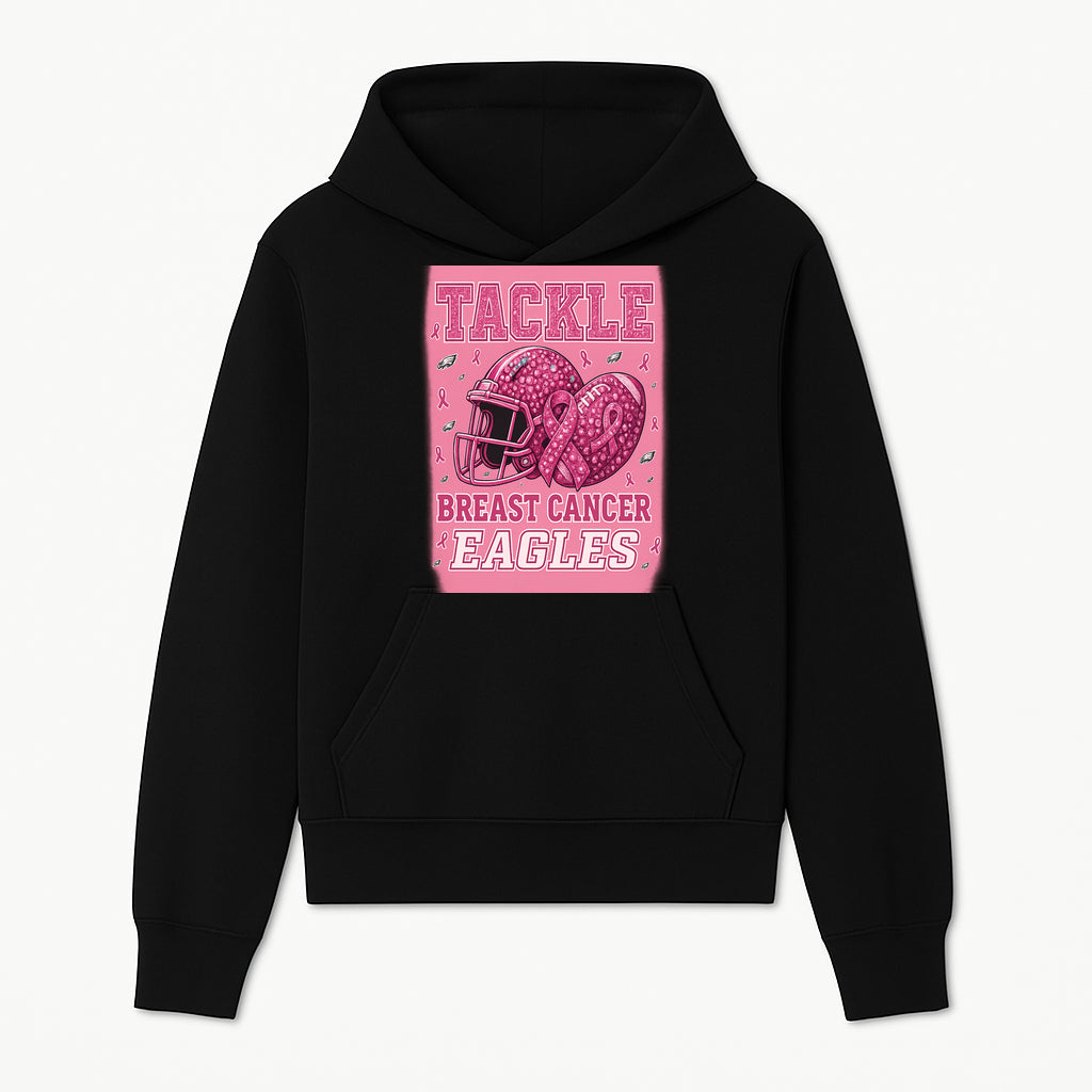 Breast Cancer Awareness Football Shirt - Tackle Cancer Eagles Pink Graphic Tee for Supporters and Fans - Hoodie 1758558747240.jpg