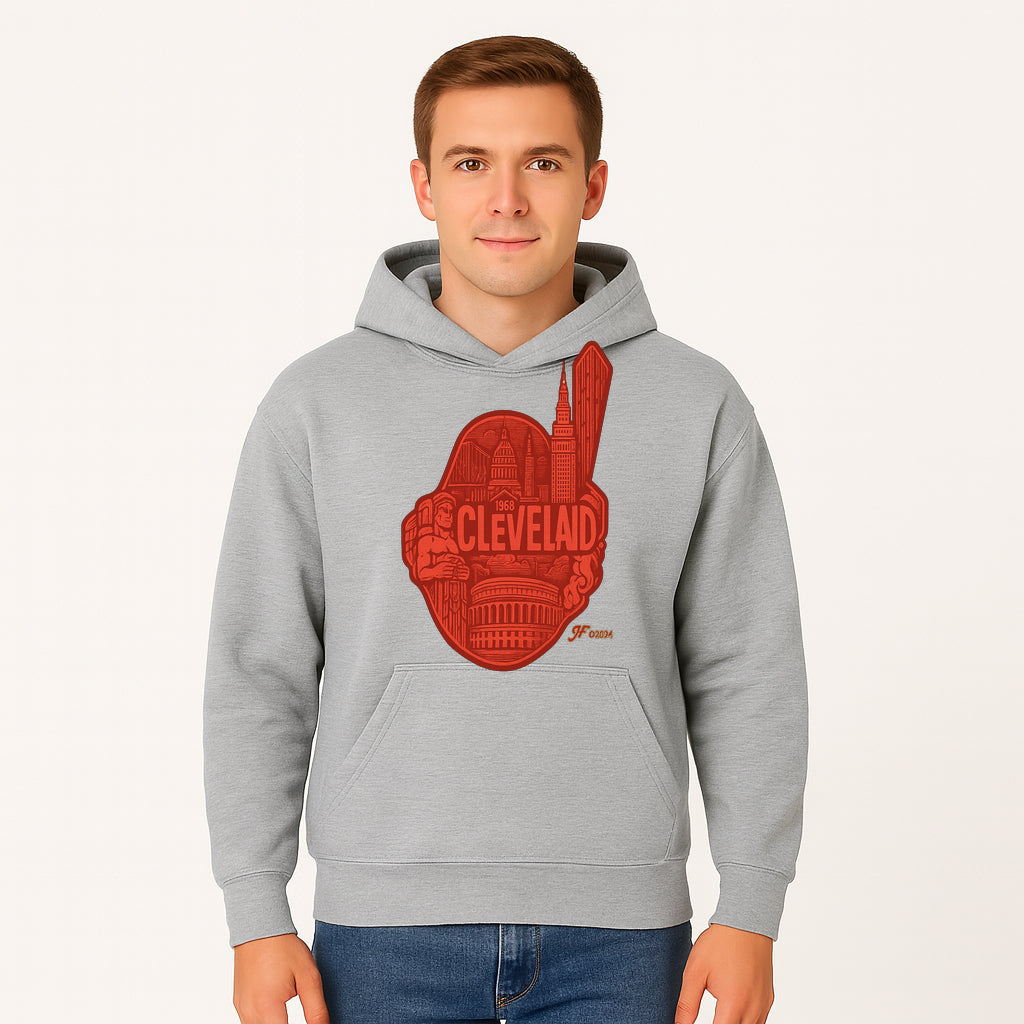 Cleveland Retro 1968 Graphic T-Shirt, Vintage Landmark Design, City Pride Apparel, Gift for Cleveland Fans, Urban Streetwear - Hoodie 1758558747312.jpg