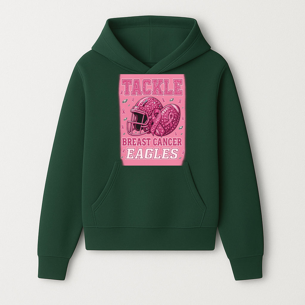 Breast Cancer Awareness Football Shirt - Tackle Cancer Eagles Pink Graphic Tee for Supporters and Fans - Hoodie 1758558747523.jpg