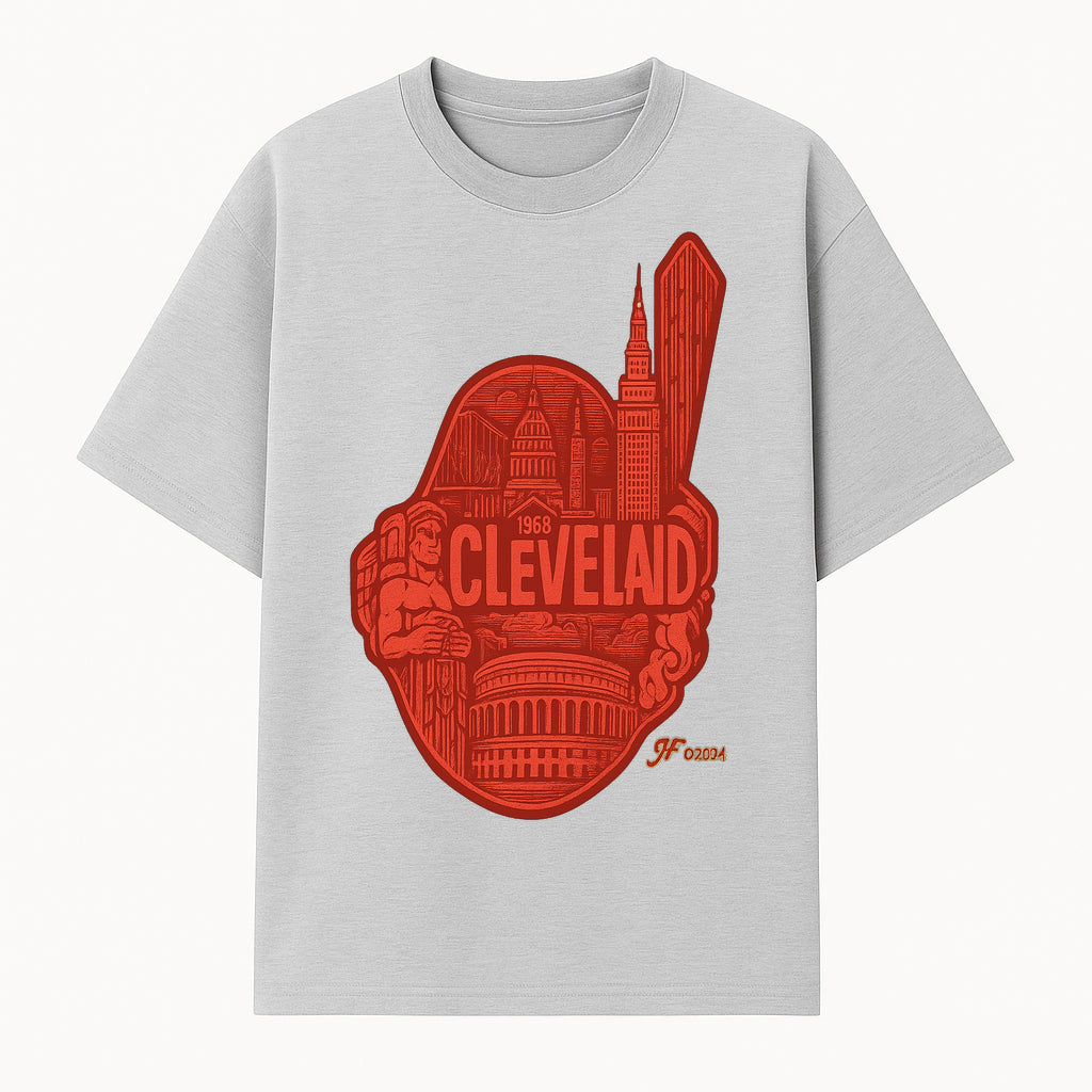 Cleveland Retro 1968 Graphic T-Shirt, Vintage Landmark Design, City Pride Apparel, Gift for Cleveland Fans, Urban Streetwear - T-shirt 1758558747590.jpg