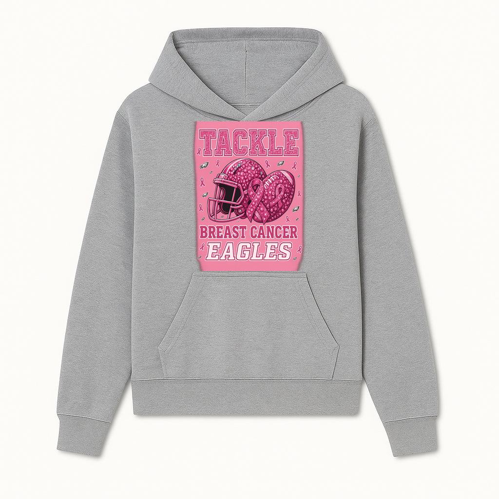 Breast Cancer Awareness Football Shirt - Tackle Cancer Eagles Pink Graphic Tee for Supporters and Fans - Hoodie 1758558747681.jpg