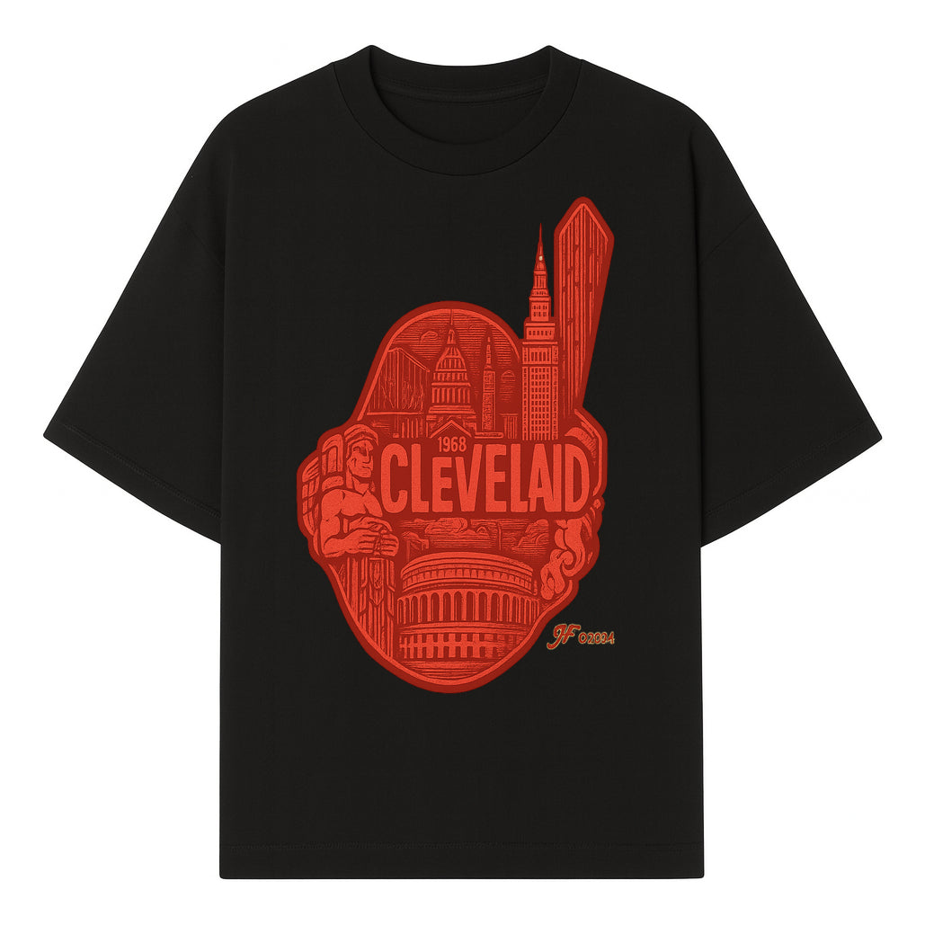 Cleveland Retro 1968 Graphic T-Shirt, Vintage Landmark Design, City Pride Apparel, Gift for Cleveland Fans, Urban Streetwear - T-shirt 1758558747760.jpg