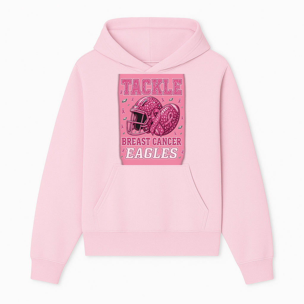 Breast Cancer Awareness Football Shirt - Tackle Cancer Eagles Pink Graphic Tee for Supporters and Fans - Hoodie 1758558747940.jpg