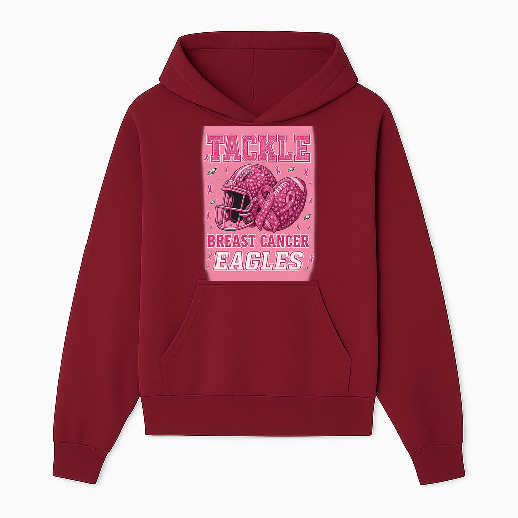 Breast Cancer Awareness Football Shirt - Tackle Cancer Eagles Pink Graphic Tee for Supporters and Fans - Hoodie 1758558748068.jpg