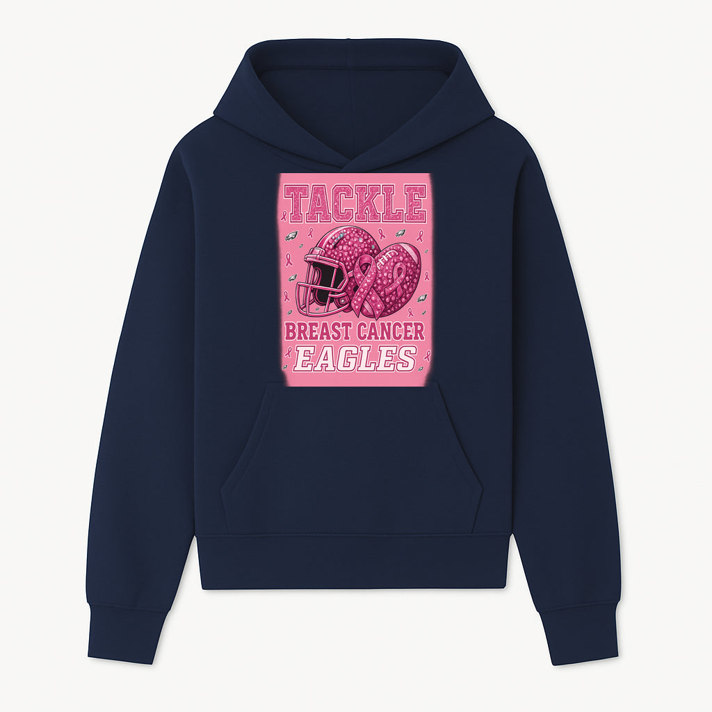 Breast Cancer Awareness Football Shirt - Tackle Cancer Eagles Pink Graphic Tee for Supporters and Fans - Hoodie 1758558748192.jpg