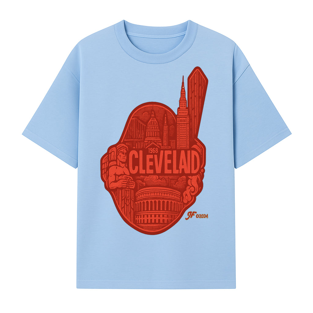 Cleveland Retro 1968 Graphic T-Shirt, Vintage Landmark Design, City Pride Apparel, Gift for Cleveland Fans, Urban Streetwear - T-shirt 1758558748349.jpg