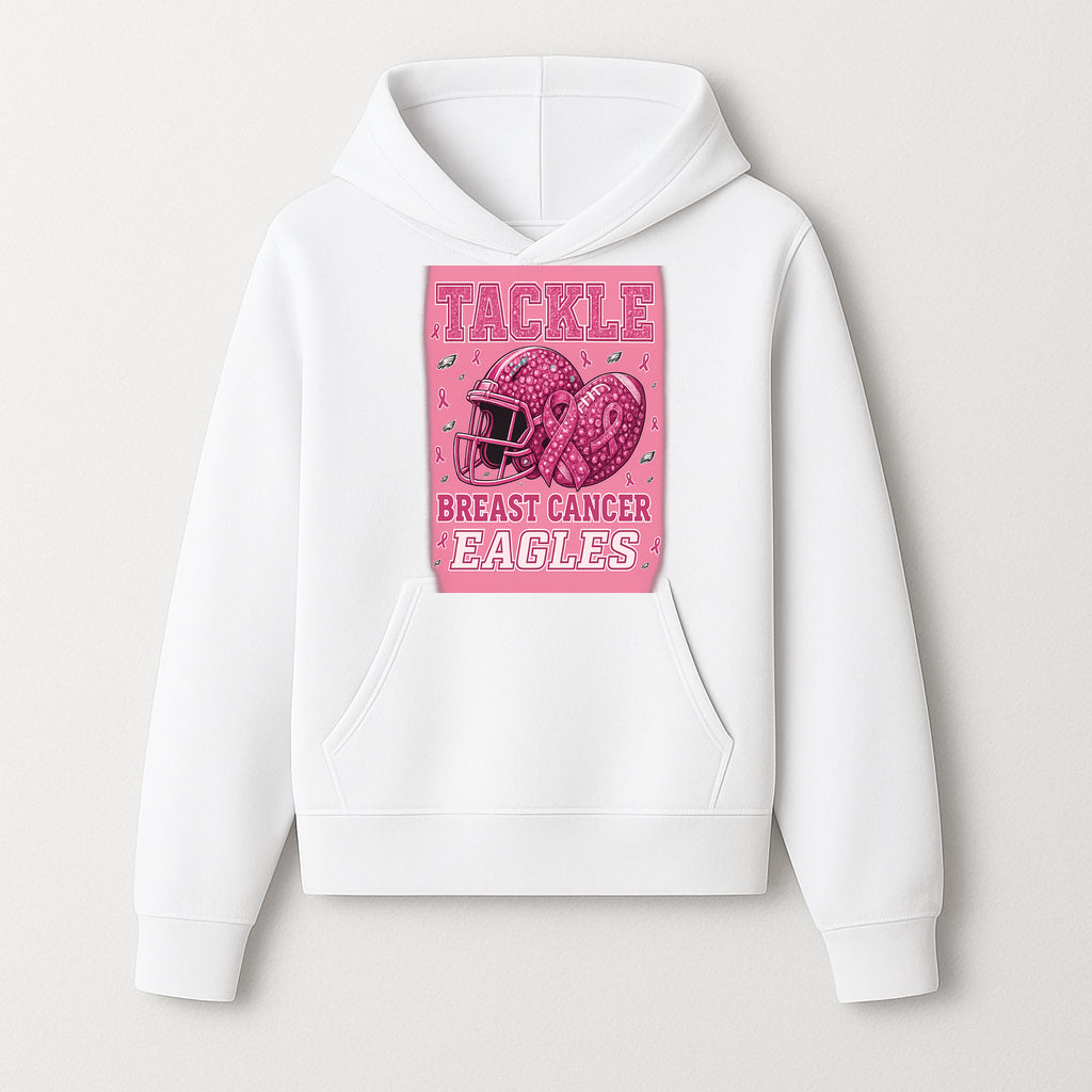 Breast Cancer Awareness Football Shirt - Tackle Cancer Eagles Pink Graphic Tee for Supporters and Fans - Hoodie 1758558748615.jpg