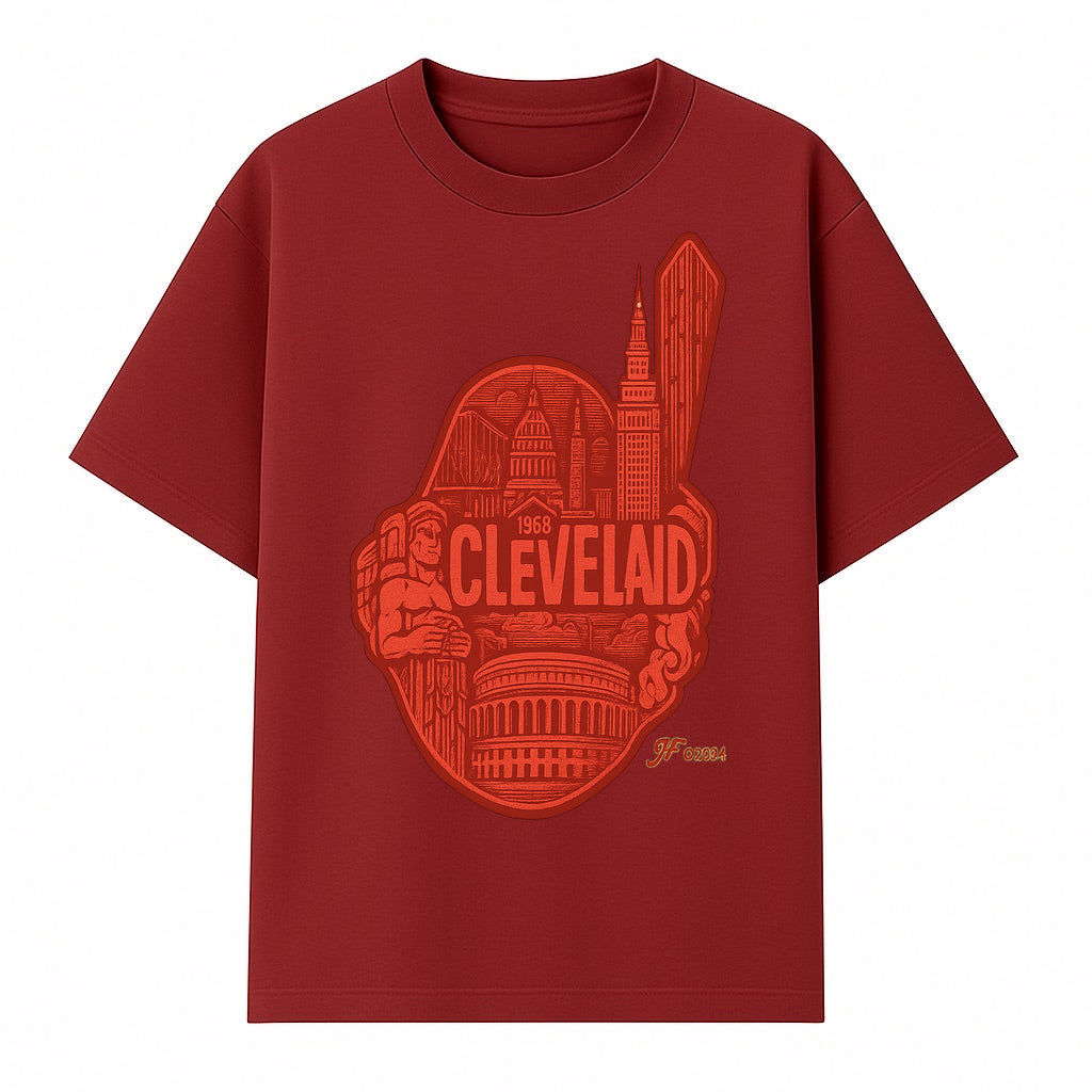 Cleveland Retro 1968 Graphic T-Shirt, Vintage Landmark Design, City Pride Apparel, Gift for Cleveland Fans, Urban Streetwear - T-shirt 1758558748617.jpg