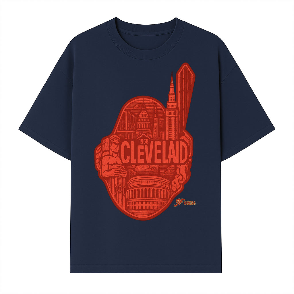 Cleveland Retro 1968 Graphic T-Shirt, Vintage Landmark Design, City Pride Apparel, Gift for Cleveland Fans, Urban Streetwear - T-shirt 1758558748745.jpg