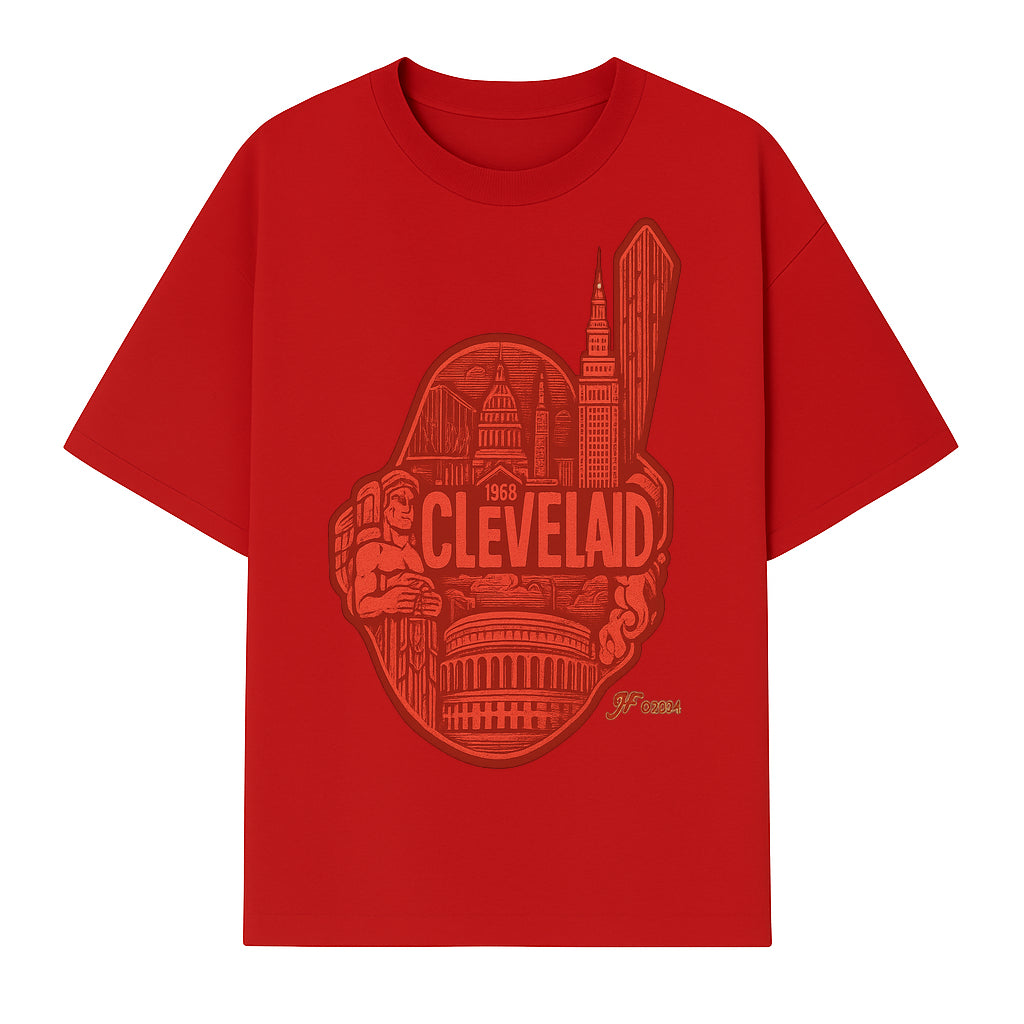 Cleveland Retro 1968 Graphic T-Shirt, Vintage Landmark Design, City Pride Apparel, Gift for Cleveland Fans, Urban Streetwear - T-shirt 1758558748866.jpg