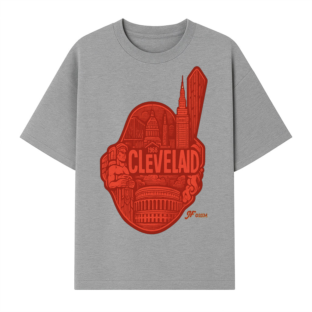Cleveland Retro 1968 Graphic T-Shirt, Vintage Landmark Design, City Pride Apparel, Gift for Cleveland Fans, Urban Streetwear - T-shirt 1758558748986.jpg