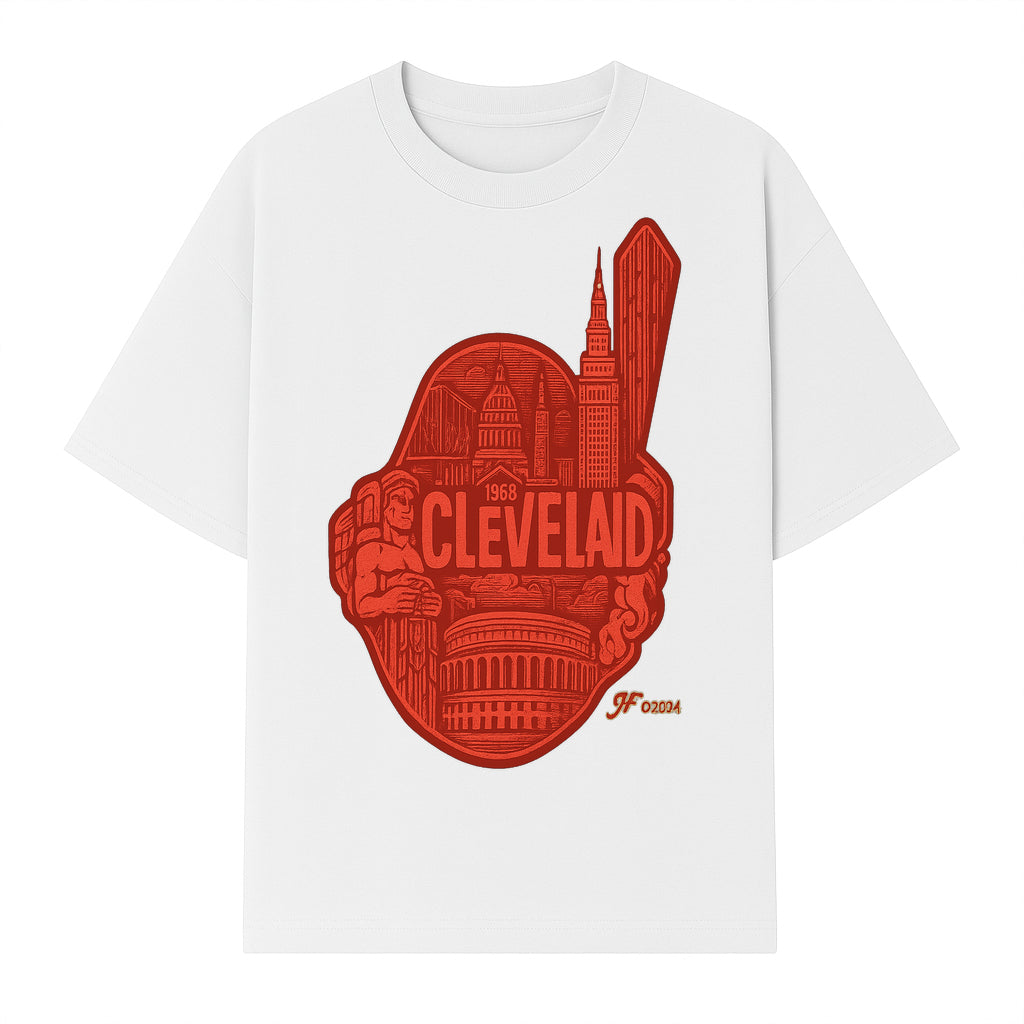 Cleveland Retro 1968 Graphic T-Shirt, Vintage Landmark Design, City Pride Apparel, Gift for Cleveland Fans, Urban Streetwear - T-shirt 1758558749125.jpg
