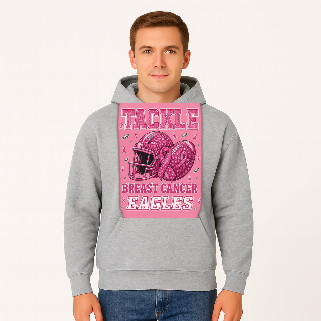 Breast Cancer Awareness Football Shirt - Tackle Cancer Eagles Pink Graphic Tee for Supporters and Fans - Hoodie 1758558749748.jpg