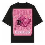 Breast Cancer Awareness Football Shirt - Tackle Cancer Eagles Pink Graphic Tee for Supporters and Fans - T-shirt 1758558750237.jpg