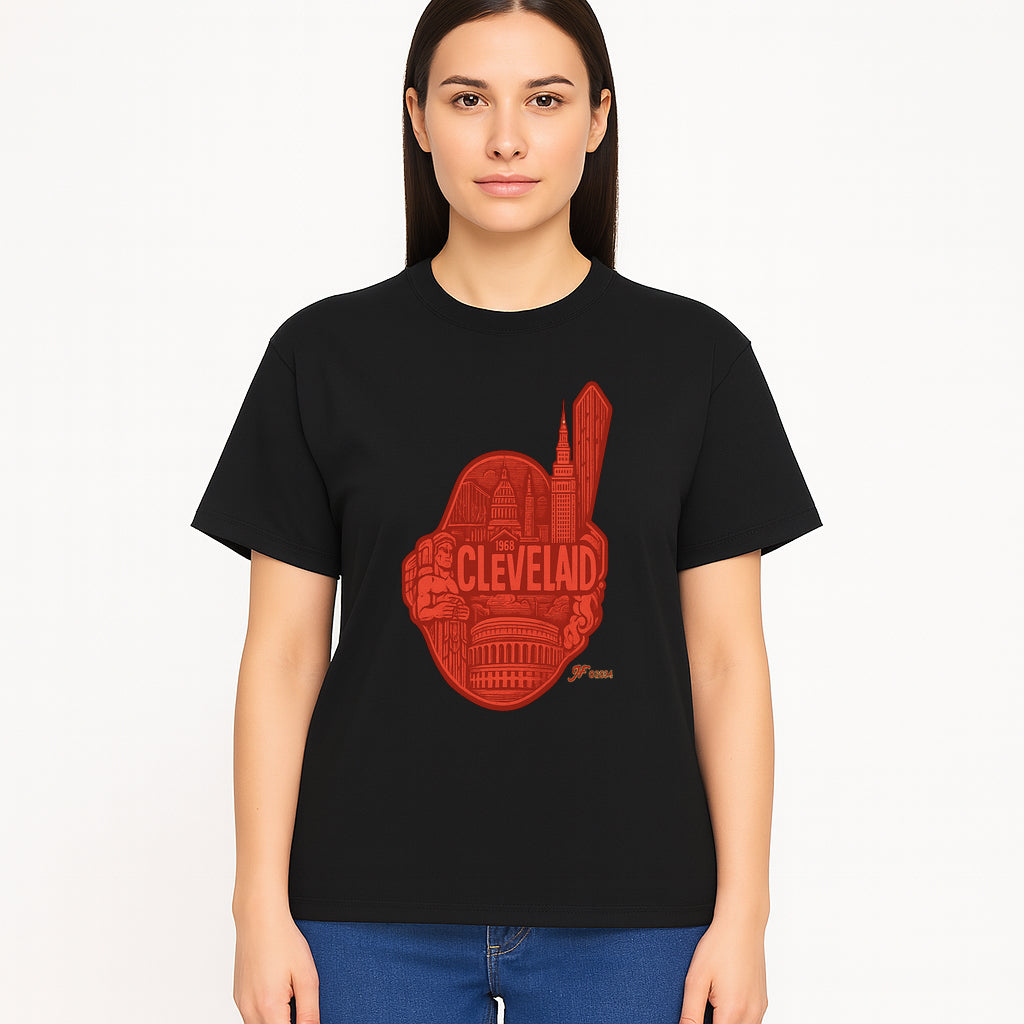Cleveland Retro 1968 Graphic T-Shirt, Vintage Landmark Design, City Pride Apparel, Gift for Cleveland Fans, Urban Streetwear - T-shirt 1758558750352.jpg