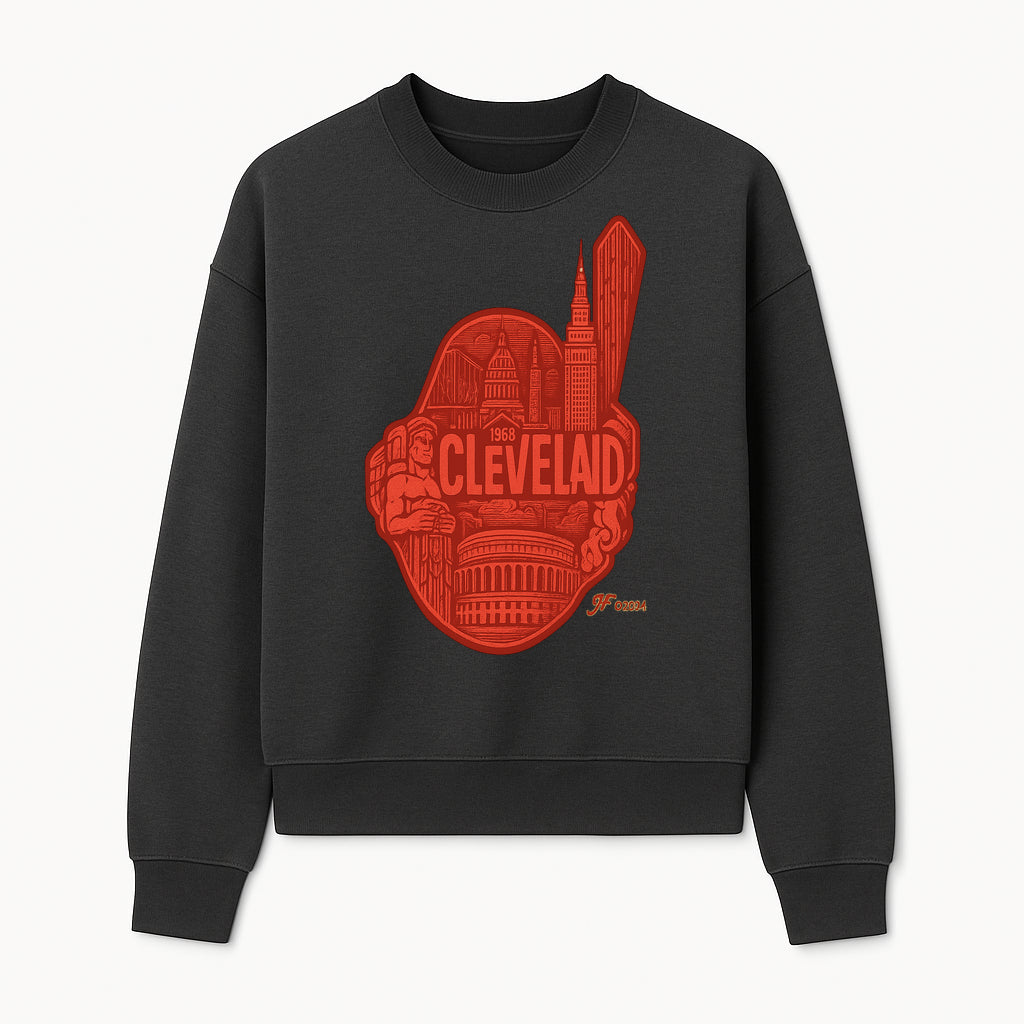 Cleveland Retro 1968 Graphic T-Shirt, Vintage Landmark Design, City Pride Apparel, Gift for Cleveland Fans, Urban Streetwear - Sweatshirt 1758558750746.jpg