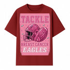 Breast Cancer Awareness Football Shirt - Tackle Cancer Eagles Pink Graphic Tee for Supporters and Fans - T-shirt 1758558751060.jpg