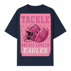 Breast Cancer Awareness Football Shirt - Tackle Cancer Eagles Pink Graphic Tee for Supporters and Fans - T-shirt 1758558751204.jpg
