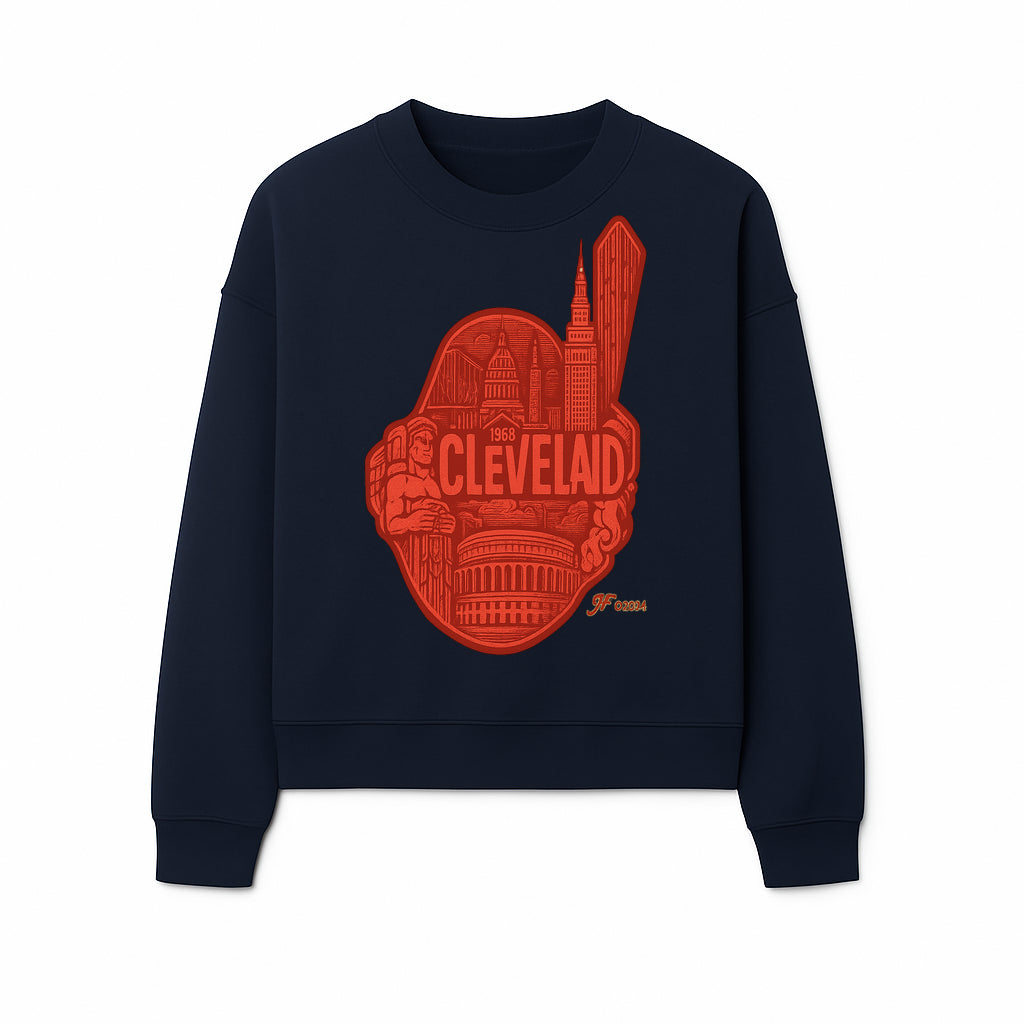 Cleveland Retro 1968 Graphic T-Shirt, Vintage Landmark Design, City Pride Apparel, Gift for Cleveland Fans, Urban Streetwear - Sweatshirt 1758558751568.jpg