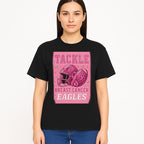 Breast Cancer Awareness Football Shirt - Tackle Cancer Eagles Pink Graphic Tee for Supporters and Fans - T-shirt 1758558752943.jpg