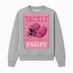 Breast Cancer Awareness Football Shirt - Tackle Cancer Eagles Pink Graphic Tee for Supporters and Fans - Sweatshirt 1758558753086.jpg