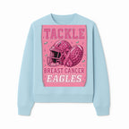 Breast Cancer Awareness Football Shirt - Tackle Cancer Eagles Pink Graphic Tee for Supporters and Fans - Sweatshirt 1758558753738.jpg