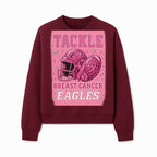 Breast Cancer Awareness Football Shirt - Tackle Cancer Eagles Pink Graphic Tee for Supporters and Fans - Sweatshirt 1758558754010.jpg