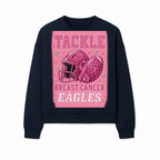 Breast Cancer Awareness Football Shirt - Tackle Cancer Eagles Pink Graphic Tee for Supporters and Fans - Sweatshirt 1758558754139.jpg