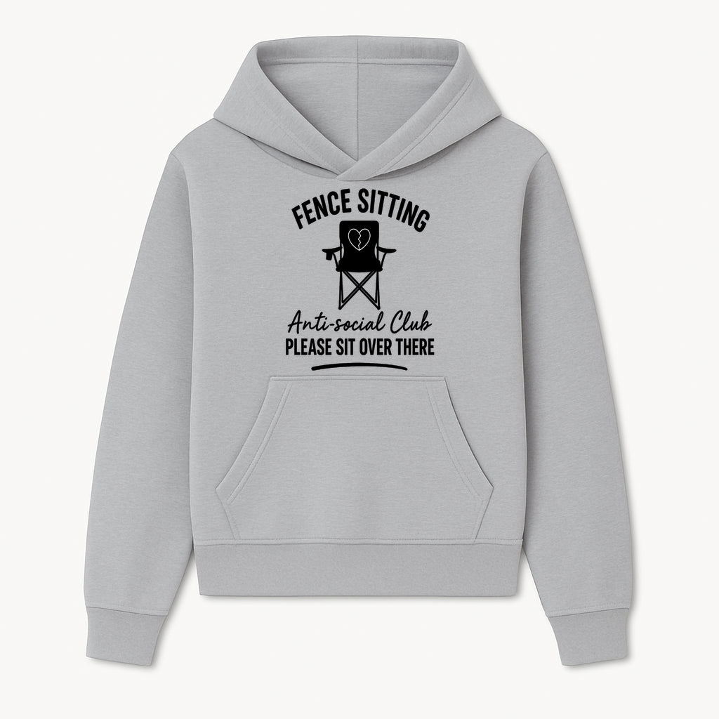 Anti-Social Club Fence Sitting Chair Art Print - Humor Home Decor for Introverts - Please Sit Over There - Hoodie 1758558755632.jpg