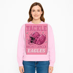 Breast Cancer Awareness Football Shirt - Tackle Cancer Eagles Pink Graphic Tee for Supporters and Fans - Sweatshirt 1758558755811.jpg
