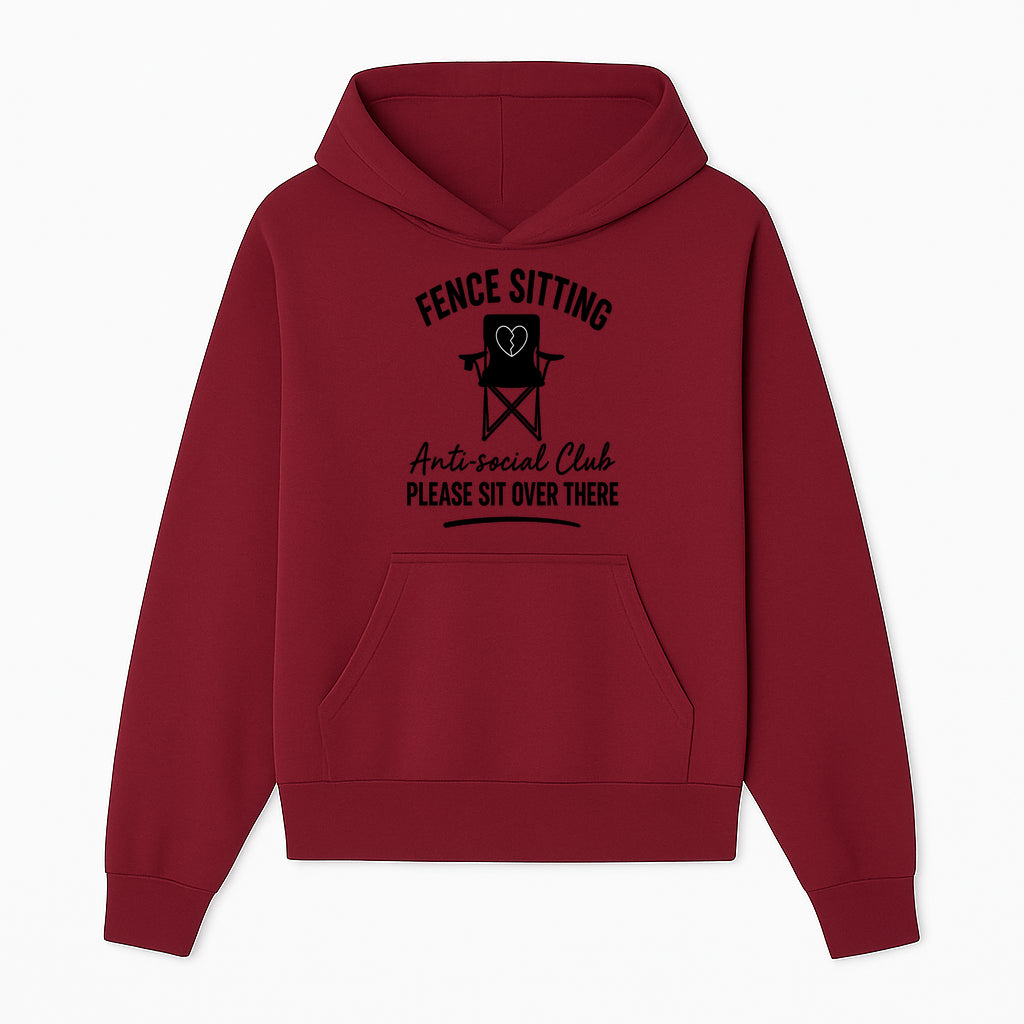Anti-Social Club Fence Sitting Chair Art Print - Humor Home Decor for Introverts - Please Sit Over There - Hoodie 1758558756584.jpg