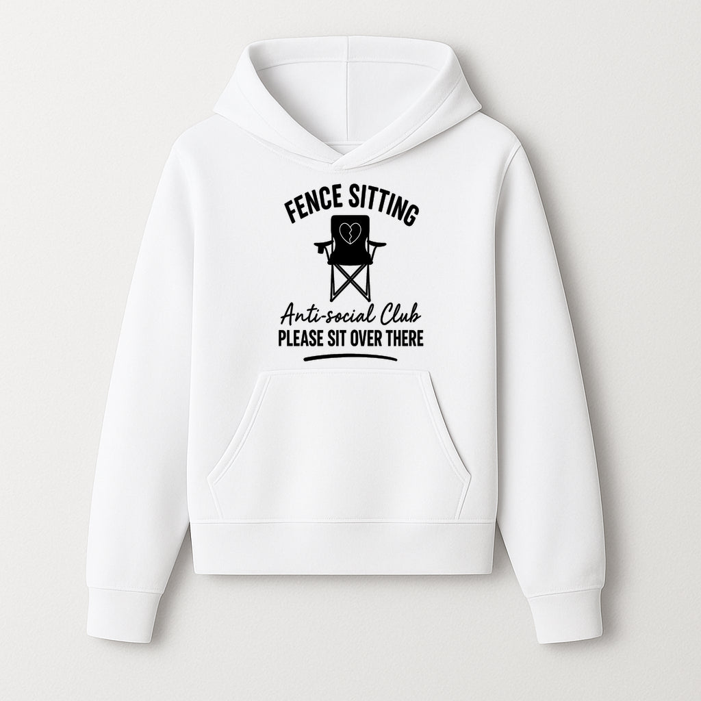 Anti-Social Club Fence Sitting Chair Art Print - Humor Home Decor for Introverts - Please Sit Over There - Hoodie 1758558757238.jpg