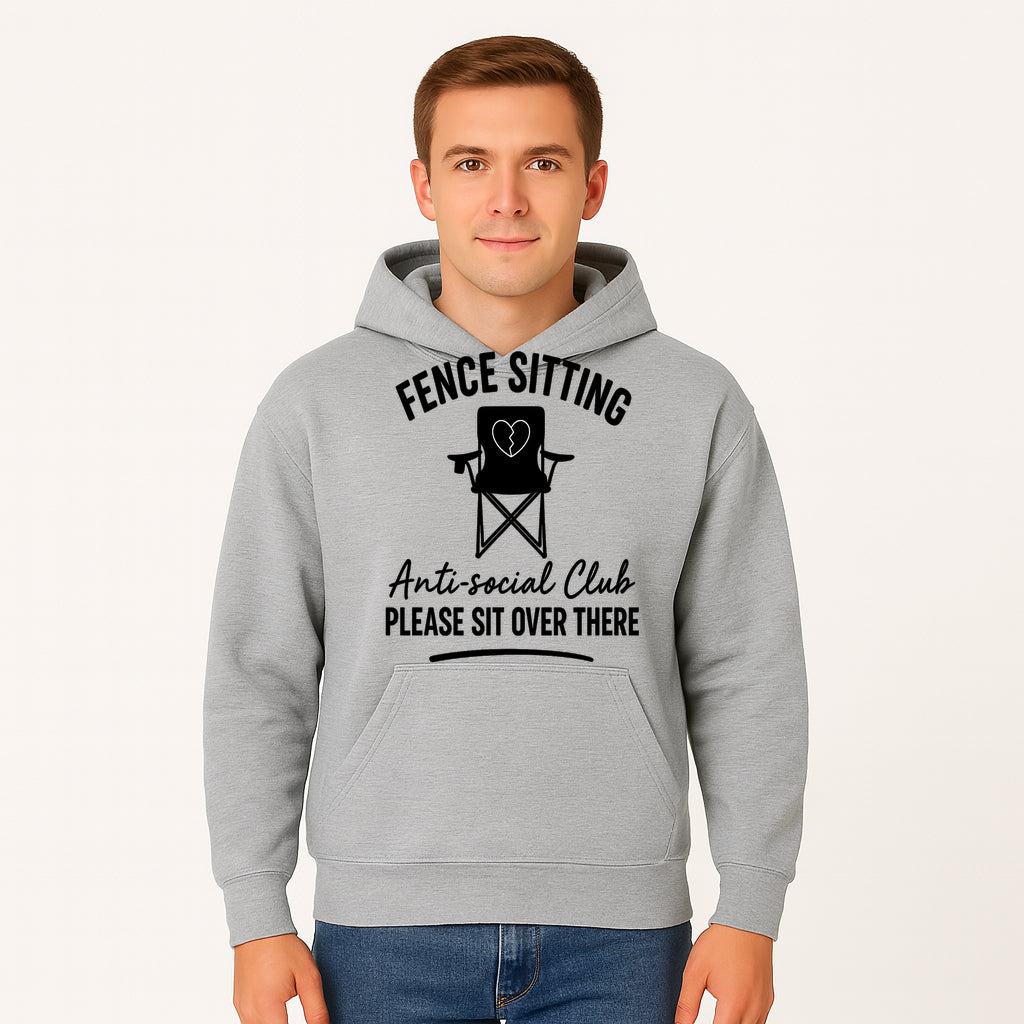 Anti-Social Club Fence Sitting Chair Art Print - Humor Home Decor for Introverts - Please Sit Over There - Hoodie 1758558758386.jpg