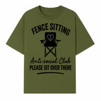 Anti-Social Club Fence Sitting Chair Art Print - Humor Home Decor for Introverts - Please Sit Over There - T-shirt 1758558759048.jpg
