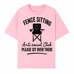 Anti-Social Club Fence Sitting Chair Art Print - Humor Home Decor for Introverts - Please Sit Over There - T-shirt 1758558759415.jpg
