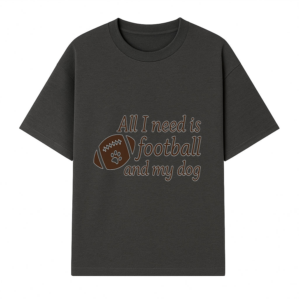 All I Need is Football and My Dog Wall Art - Perfect Gift for Dog Lovers and Football Fans - T-shirt 1758559962484.jpg