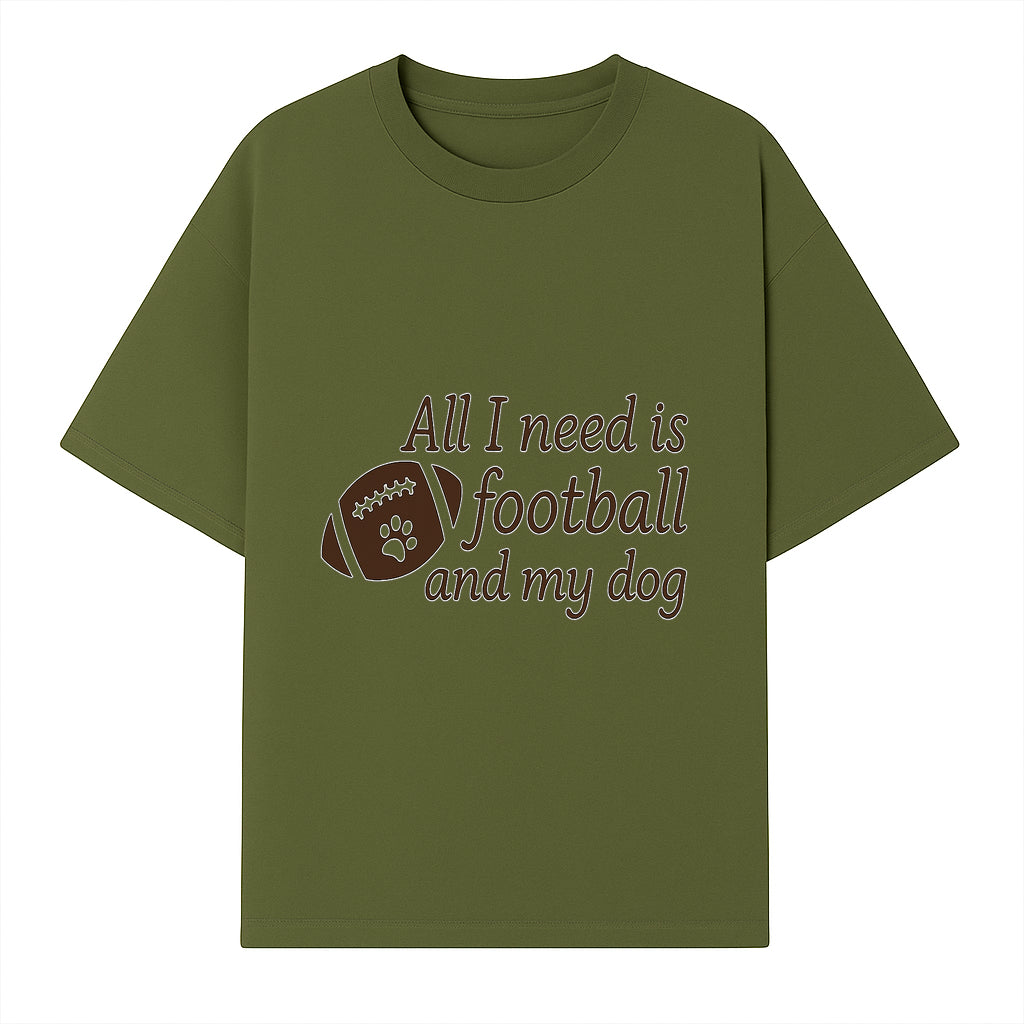 All I Need is Football and My Dog Wall Art - Perfect Gift for Dog Lovers and Football Fans - T-shirt 1758559962613.jpg