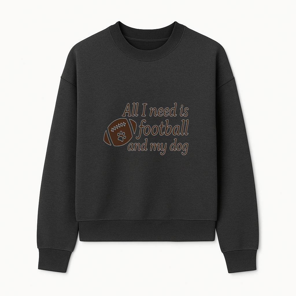 All I Need is Football and My Dog Wall Art - Perfect Gift for Dog Lovers and Football Fans - Sweatshirt 1758559965224.jpg