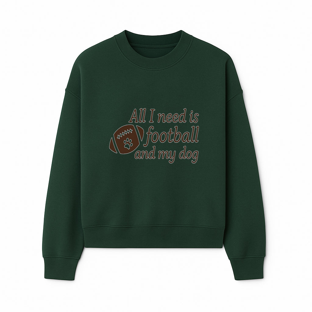 All I Need is Football and My Dog Wall Art - Perfect Gift for Dog Lovers and Football Fans - Sweatshirt 1758559965344.jpg