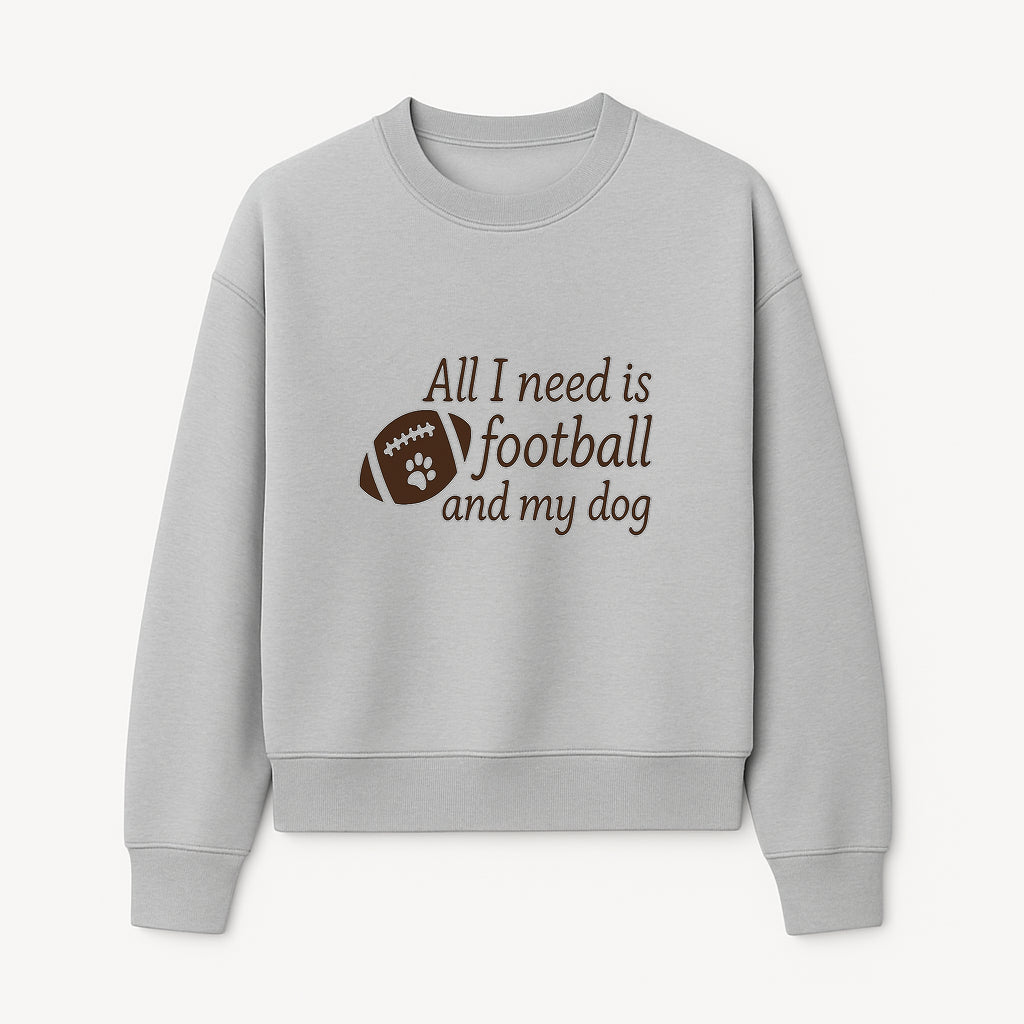 All I Need is Football and My Dog Wall Art - Perfect Gift for Dog Lovers and Football Fans - Sweatshirt 1758559965471.jpg
