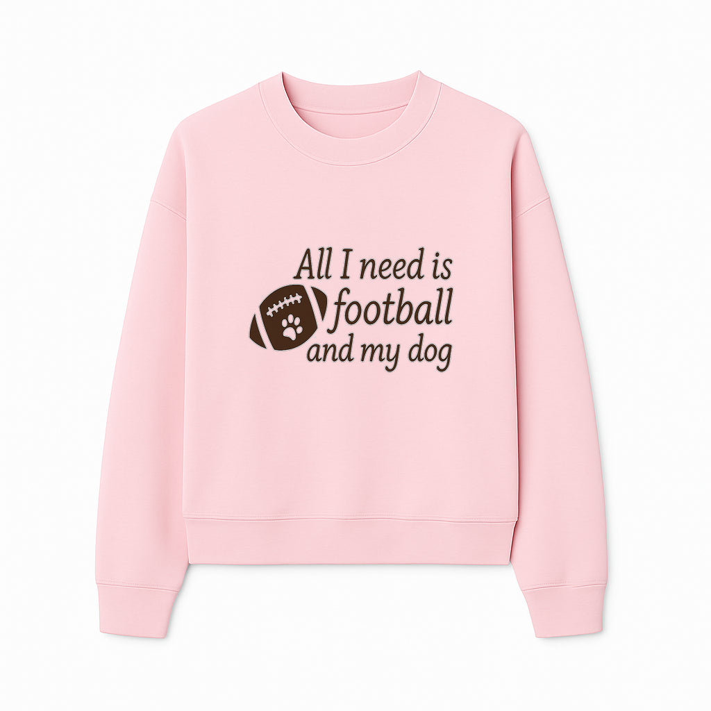 All I Need is Football and My Dog Wall Art - Perfect Gift for Dog Lovers and Football Fans - Sweatshirt 1758559965700.jpg