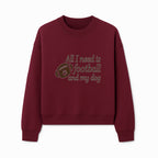 All I Need is Football and My Dog Wall Art - Perfect Gift for Dog Lovers and Football Fans - Sweatshirt 1758559965831.jpg