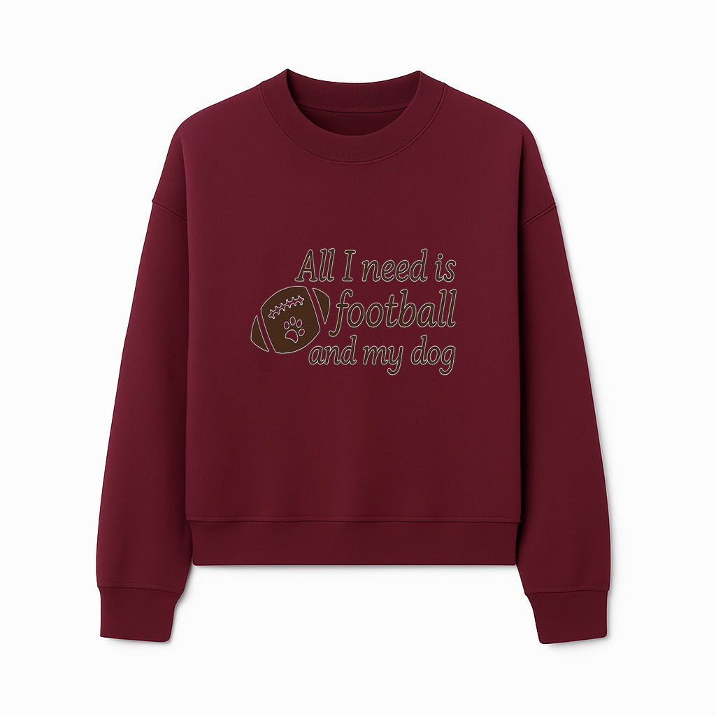 All I Need is Football and My Dog Wall Art - Perfect Gift for Dog Lovers and Football Fans - Sweatshirt 1758559965831.jpg