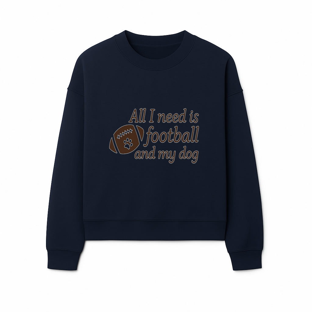 All I Need is Football and My Dog Wall Art - Perfect Gift for Dog Lovers and Football Fans - Sweatshirt 1758559965954.jpg