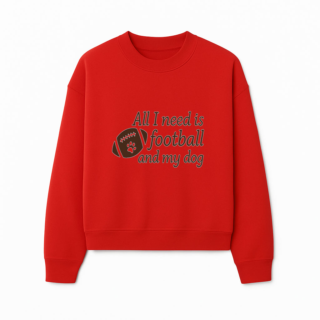 All I Need is Football and My Dog Wall Art - Perfect Gift for Dog Lovers and Football Fans - Sweatshirt 1758559966082.jpg