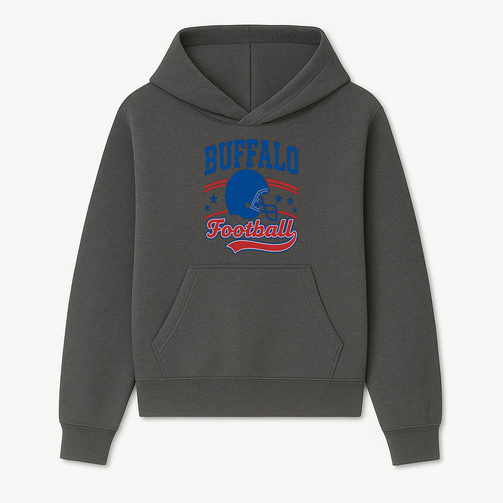 Buffalo Football Vintage Graphic T-Shirt | Football Helmet Design | Sports Apparel for Fans | Unisex Casual Wear - Hoodie 1758559968715.jpg