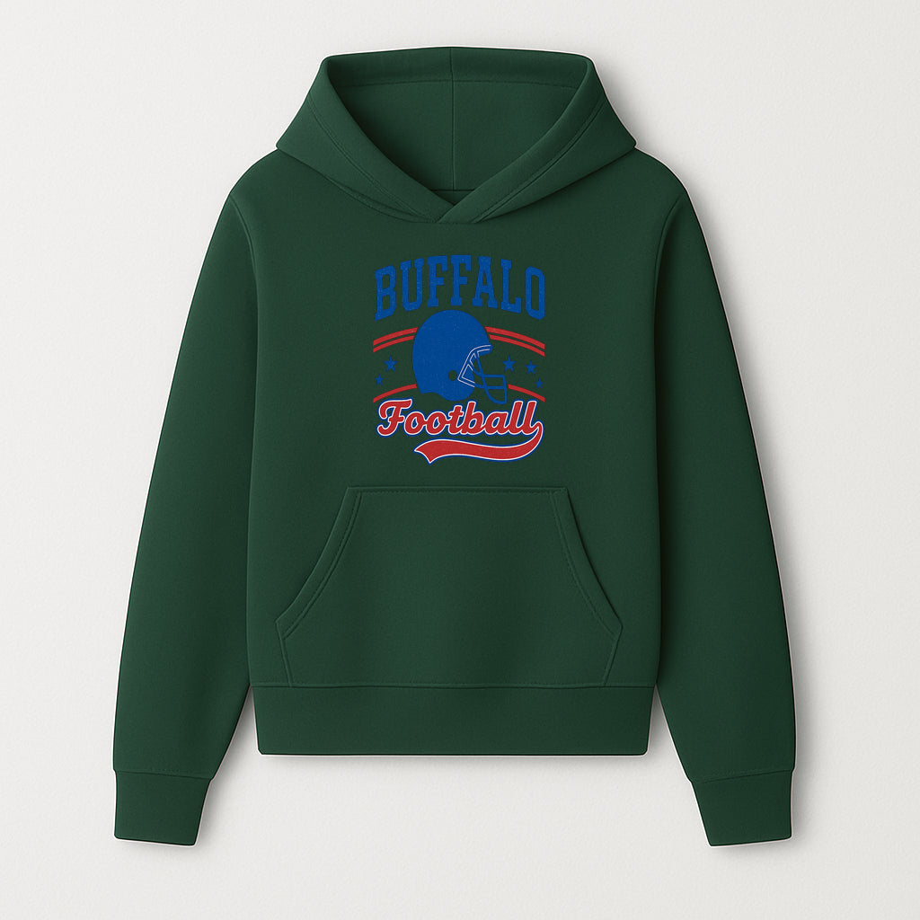 Buffalo Football Vintage Graphic T-Shirt | Football Helmet Design | Sports Apparel for Fans | Unisex Casual Wear - Hoodie 1758559968856.jpg