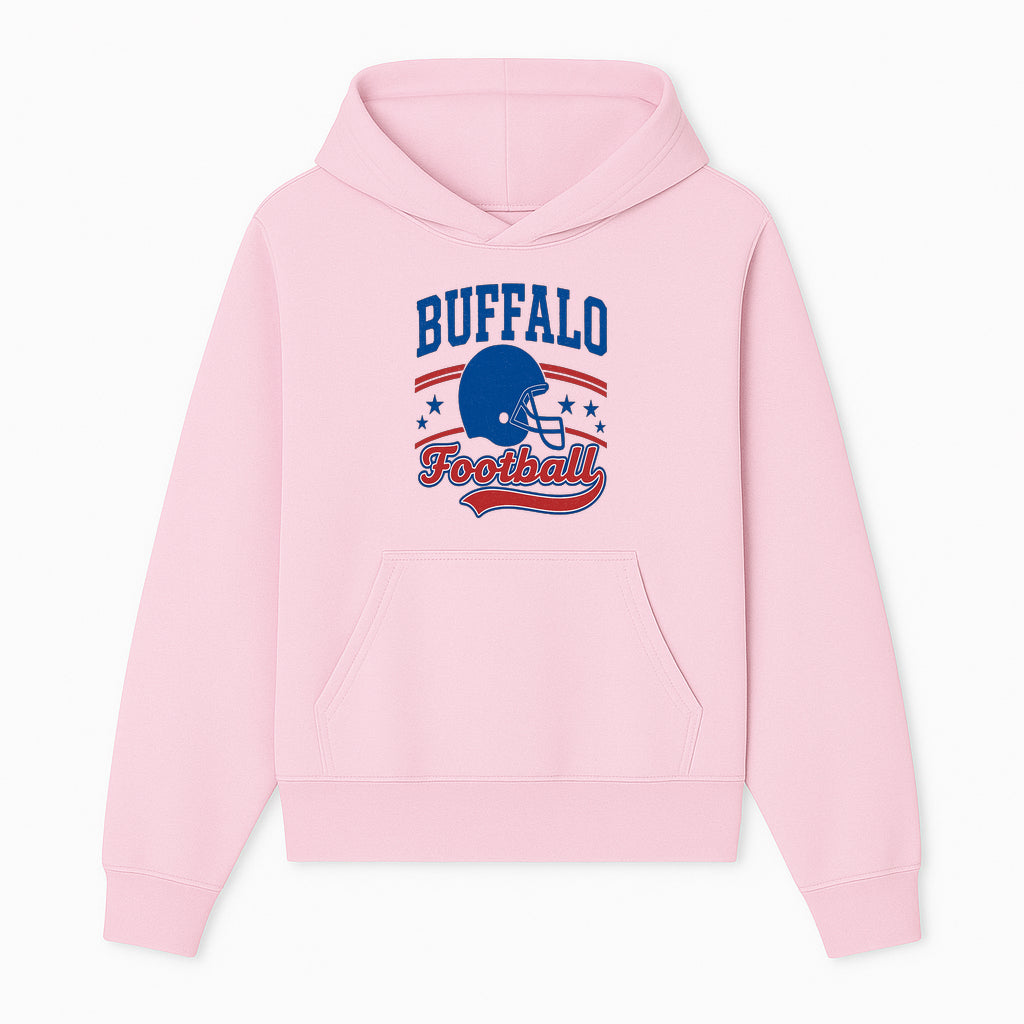 Buffalo Football Vintage Graphic T-Shirt | Football Helmet Design | Sports Apparel for Fans | Unisex Casual Wear - Hoodie 1758559969237.jpg